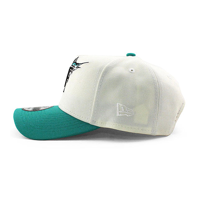 ニューエラ キャップ 9FORTY フロリダ マーリンズ MLB 1993 INAUGURAL SEASON GREY BOTTOM A-FRAME SNAPBACK CAP CREAM