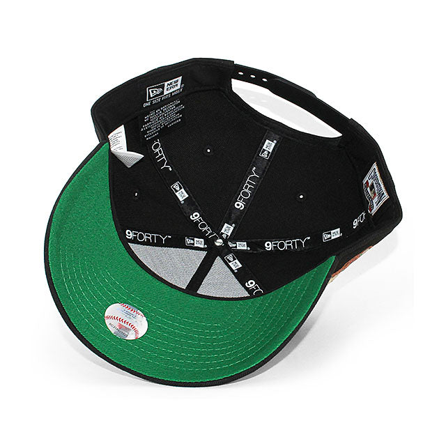 ニューエラ キャップ 9FORTY ニューヨーク ヤンキース MLB 1999 WORLD SERIES KELLY GREEN BOTTOM A-FRAME SNAPBACK CAP BLACK