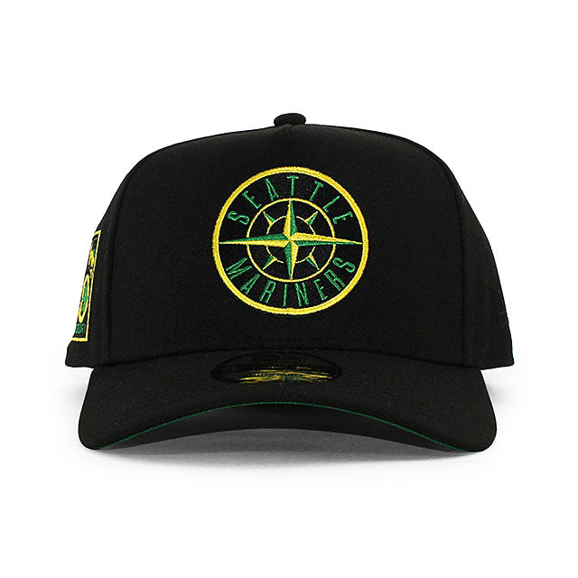 ニューエラ キャップ 9FORTY シアトル マリナーズ MLB 40TH GREEN BOTTOM A-FRAME SNAPBACK CAP BLACK