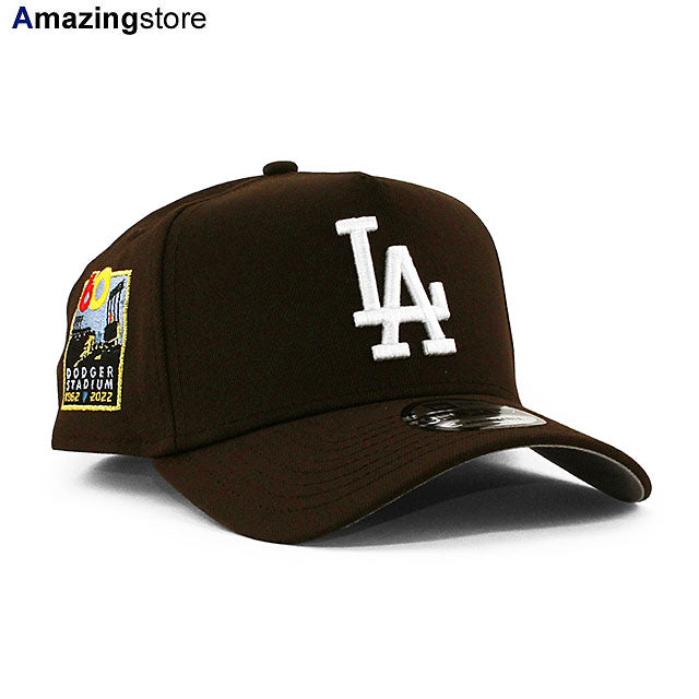 ニューエラ キャップ 9FORTY ロサンゼルス ドジャース MLB 60TH ANNIVERSARY GREY BOTTOM A-FRAME SNAPBACK CAP BROWN