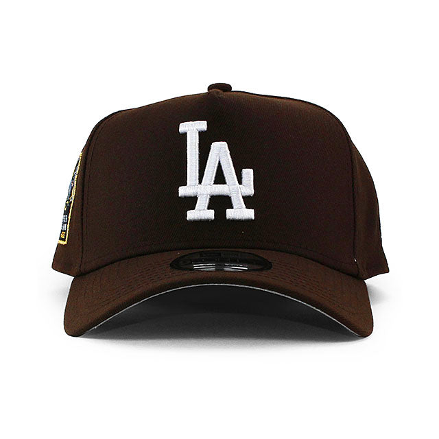 ニューエラ キャップ 9FORTY ロサンゼルス ドジャース MLB 60TH ANNIVERSARY GREY BOTTOM A-FRAME SNAPBACK CAP BROWN