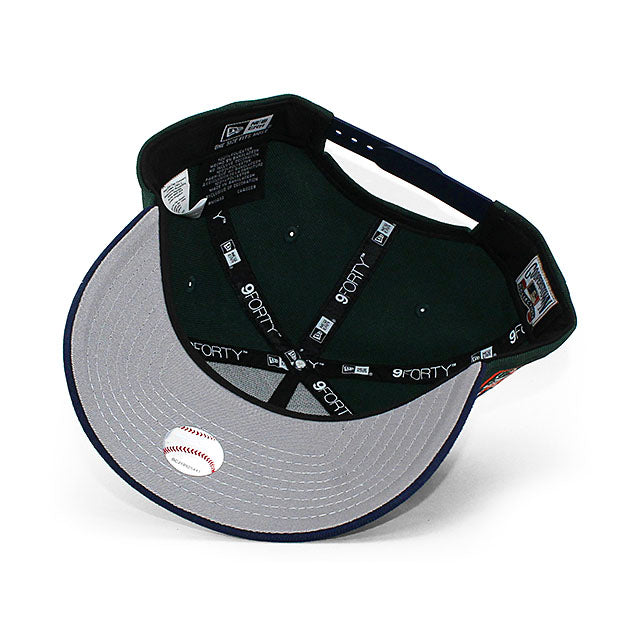 ニューエラ キャップ 9FORTY ニューヨーク メッツ MLB 25TH ANNIVERSARY GREY BOTTOM A-FRAME SNAPBACK CAP GREEN