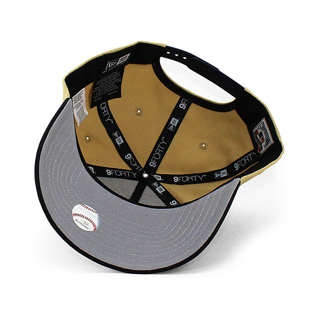 ニューエラ キャップ 9FORTY クリーブランド インディアンス MLB 10TH ANNIVERSARY GREY BOTTOM A-FRAME SNAPBACK CAP VEGAS GOLD