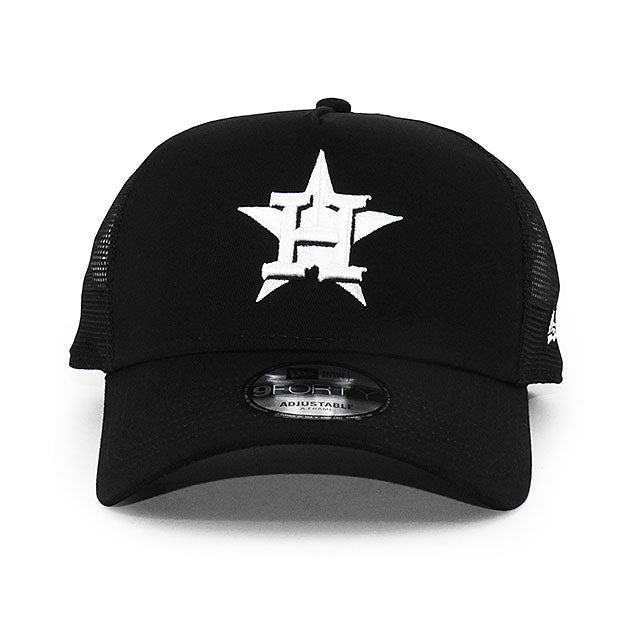 ニューエラ メッシュキャップ 9FORTY ヒューストン アストロズ MLB A-FRAME TRUCKER MESH CAP BLACK