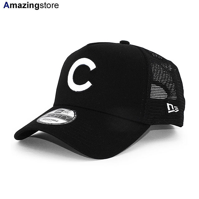 ニューエラ メッシュキャップ 9FORTY シカゴ カブス MLB A-FRAME TRUCKER MESH CAP BLACK