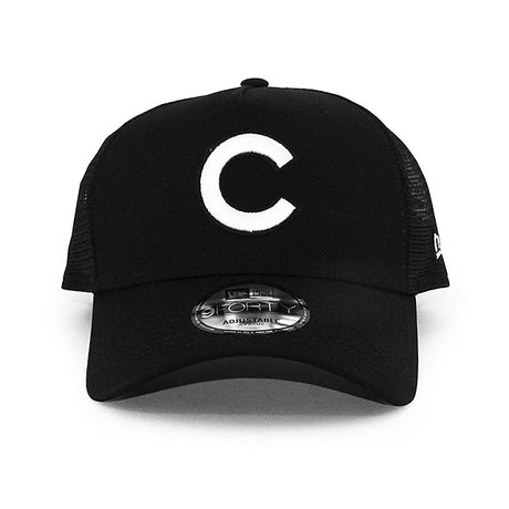 ニューエラ メッシュキャップ 9FORTY シカゴ カブス MLB A-FRAME TRUCKER MESH CAP BLACK