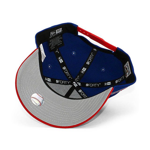 ニューエラ キャップ 9FORTY シカゴ カブス MLB CLARK LOGO GREY BOTTOM A-FRAME SNAPBACK CAP BLUE