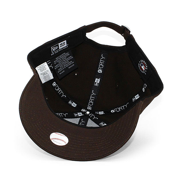 EU AU限定モデル ニューエラ キャップ 9FORTY ロサンゼルス ドジャース MLB LEAGUE ESSENTIAL STRAPBACK CAP BROWN