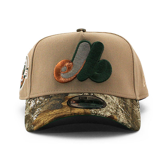 ニューエラ キャップ 9FORTY モントリオール エクスポズ MLB KELLY GREEN BOTTOM A-FRAME SNAPBACK CAP CAMEL