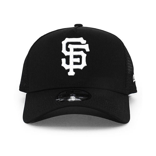 ニューエラ メッシュキャップ 9FORTY サンフランシスコ ジャイアンツ MLB A-FRAME TRUCKER MESH CAP BLACK