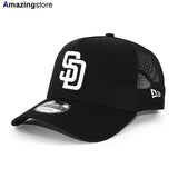ニューエラ メッシュキャップ 9FORTY サンディエゴ パドレス MLB A-FRAME TRUCKER MESH CAP BLACK