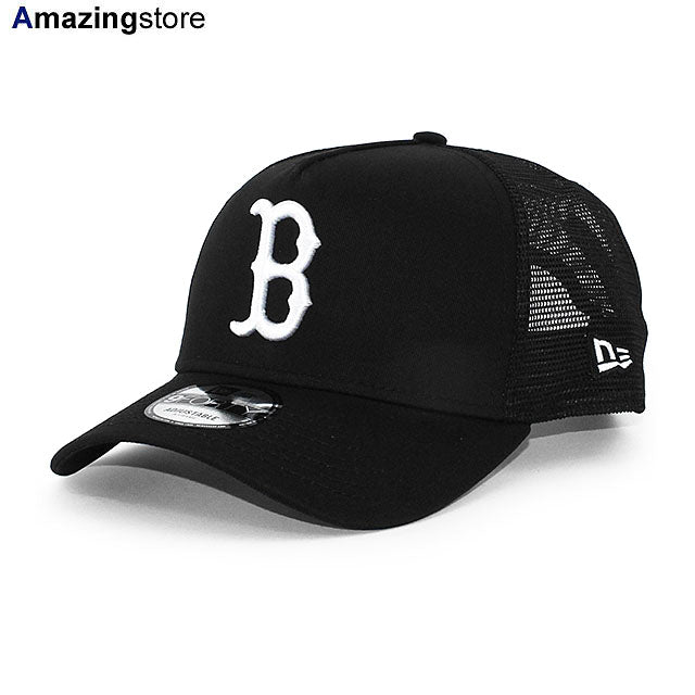 ニューエラ メッシュキャップ 9FORTY ボストン レッドソックス MLB A-FRAME TRUCKER MESH CAP BLACK