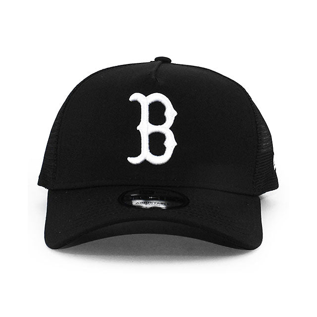 ニューエラ メッシュキャップ 9FORTY ボストン レッドソックス MLB A-FRAME TRUCKER MESH CAP BLACK