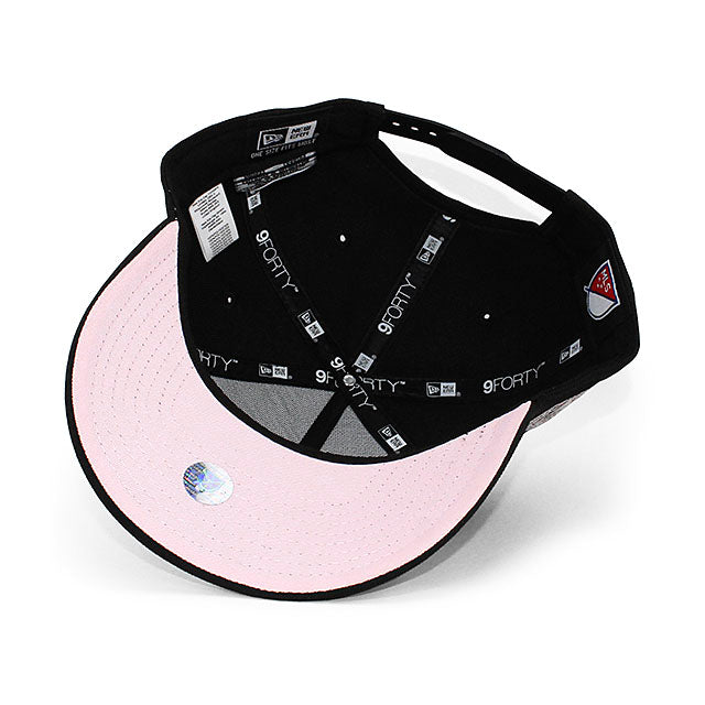 ニューエラ キャップ 9FORTY インテル マイアミ MLS PINK BOTTOM A-FRAME SNAPBACK CAP BLACK