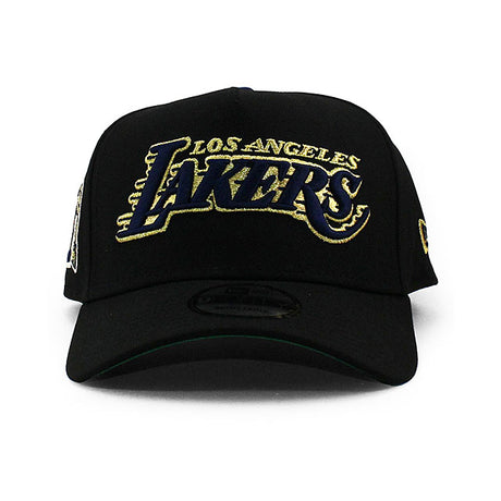 ニューエラ キャップ 9FORTY ロサンゼルス レイカーズ 17x NBA CHAMPS GREEN BOTTOM A-FRAME SNAPBACK CAP BLACK