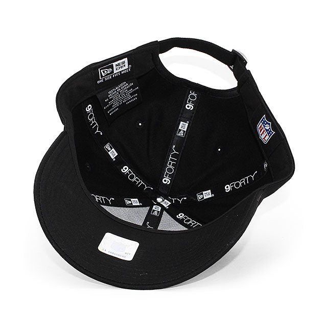 EU AU限定モデル ニューエラ キャップ 9FORTY ラスベガス レイダース NFL STRAPBACK CAP BLACKOUT