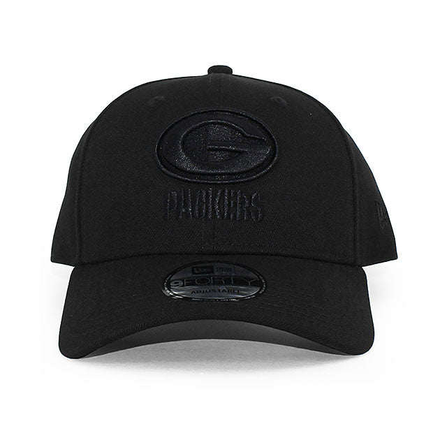 EU AU限定モデル ニューエラ キャップ 9FORTY グリーンベイ パッカーズ NFL SNAPBACK CAP BLACKOUT