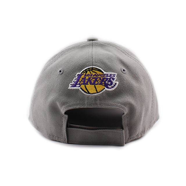 子供用 ニューエラ キャップ 9FORTY ロサンゼルス レイカーズ YOUTH MLB THE LEAGUE ADJUSTABLE CAP GREY