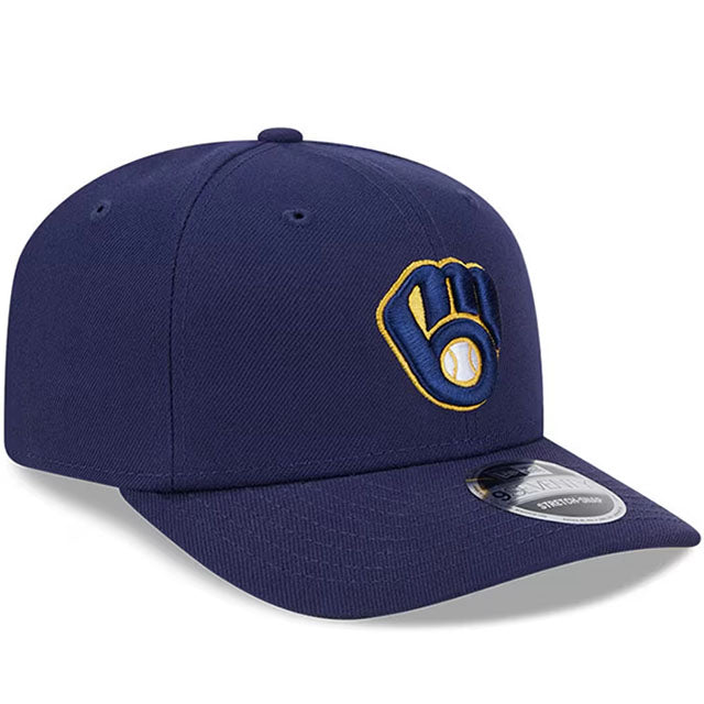 ニューエラ キャップ 9SEVENTY ストレッチ スナップバック ミルウォーキー ブルワーズ　MLB STRETCH SNAPBACK CAP NAVY