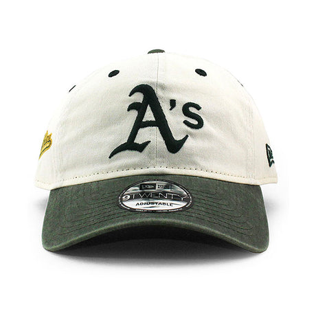 ニューエラ キャップ 9TWENTY オークランド アスレチックス MLB CLASSIC SIDESCRIPT STRAPBACK CAP CREAM