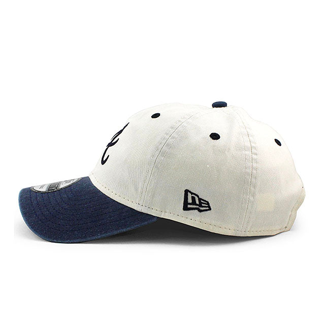 ニューエラ キャップ 9TWENTY アトランタ ブレーブス MLB CLASSIC SIDESCRIPT STRAPBACK CAP CREAM