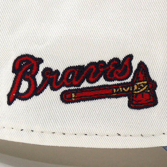 ニューエラ キャップ 9TWENTY アトランタ ブレーブス MLB CLASSIC SIDESCRIPT STRAPBACK CAP CREAM