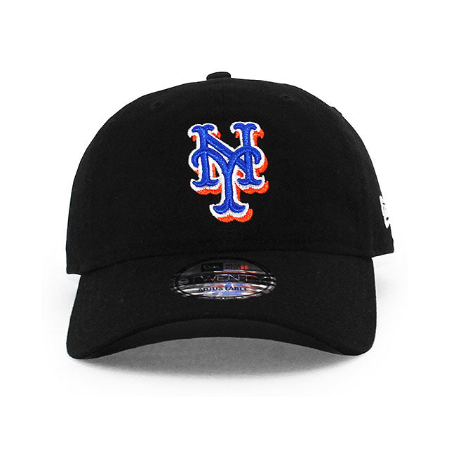 大人気 ニューエラ ニューヨーク メッツ CORE CLASSIC 9TWENTY STRAPBACK BLK NEW ERA NEW YORK METS DAD HAT nrne11551543 New Era Curved Brim 9TWENTY Core Classic New York Mets MLB Black Adjustable  Cap