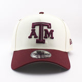 アディダスコラボ ニューエラ キャップ 9FORTY テキサス A&M アギーズ NCAA ATM LOGO A-FRAME SNAPBACK CAP CHROME WHITE MAROON