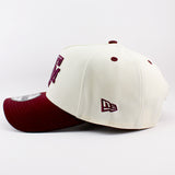 アディダスコラボ ニューエラ キャップ 9FORTY テキサス A&M アギーズ NCAA ATM LOGO A-FRAME SNAPBACK CAP CHROME WHITE MAROON