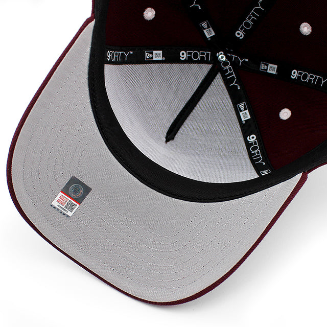 アディダスコラボ ニューエラ キャップ 9FORTY テキサス A&M アギーズ NCAA ATM LOGO A-FRAME SNAPBACK CAP MAROON