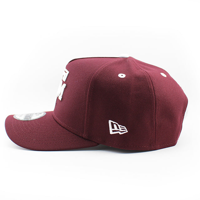 アディダスコラボ ニューエラ キャップ 9FORTY テキサス A&M アギーズ NCAA ATM LOGO A-FRAME SNAPBACK CAP MAROON