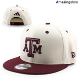 アディダスコラボ ニューエラ キャップ 9FIFTY テキサス A&M アギーズ NCAA ATM LOGO SNAPBACK CAP CHROME WHITE MAROON