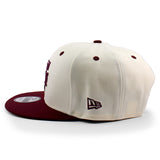 アディダスコラボ ニューエラ キャップ 9FIFTY テキサス A&M アギーズ NCAA ATM LOGO SNAPBACK CAP CHROME WHITE MAROON