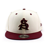 アディダスコラボ ニューエラ キャップ 9FIFTY アリゾナステイト サンデビルズ NCAA SNAPBACK CAP CHROME WHITE MAROON