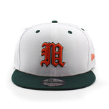 アディダスコラボ ニューエラ キャップ 9FIFTY マイアミ ハリケーンズ NCAA ATM LOGO SNAPBACK CAP WHITE GREEN