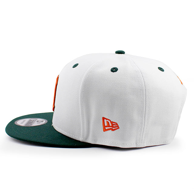 アディダスコラボ ニューエラ キャップ 9FIFTY マイアミ ハリケーンズ NCAA ATM LOGO SNAPBACK CAP WHITE GREEN