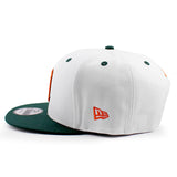 アディダスコラボ ニューエラ キャップ 9FIFTY マイアミ ハリケーンズ NCAA ATM LOGO SNAPBACK CAP WHITE GREEN