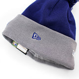 ニューエラ ニットキャップ ビーニー ロサンゼルス ドジャース 2025 MLB BATTING PRACTICE ROAD KNIT BEANIE CAP ROYAL BLUE-GREY