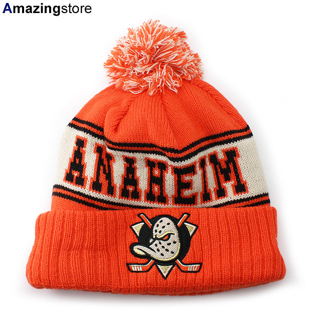 ニューエラ ニットキャップ ビーニー アナハイム ダックス NHL RETRO KNIT BEANIE ORANGE