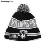 ニューエラ ニットキャップ ビーニー ブルックリン ネッツ NBA THE-COACH WILLIAMS #8 KNIT BEANIE CAP BLACK-GREY