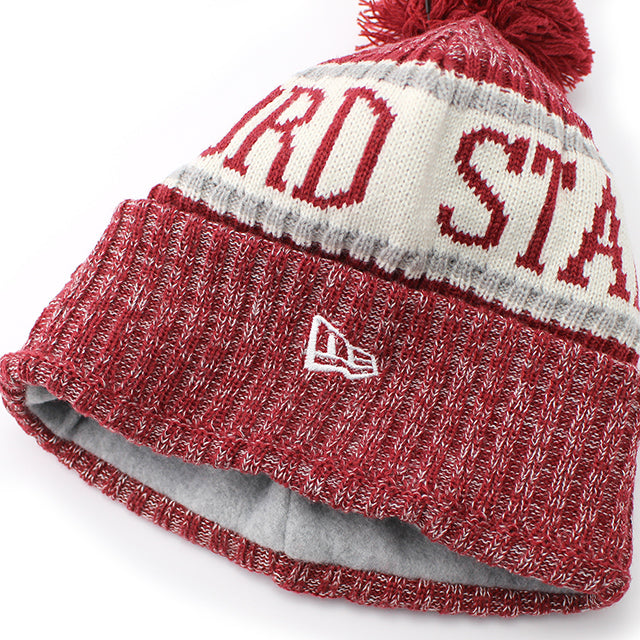ニューエラ ニットキャップ ビーニー スタンフォード カージナル NCAA STOCK SPORT KNIT BEANIE CAP CRIMSON