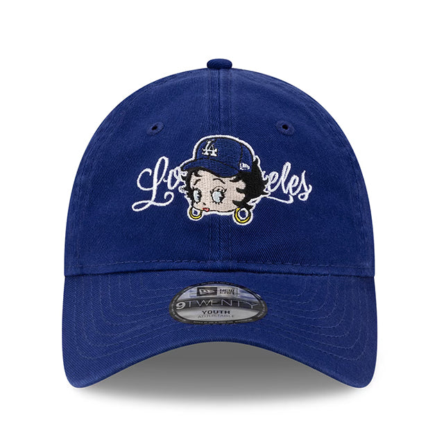 海外取寄 ニューエラ キャップ 子供用 9TWENTY ロサンゼルス ドジャース ベラ ドーニャ YOUTH BETTY BOOP STRAPBACK CAP ROYAL BLUE