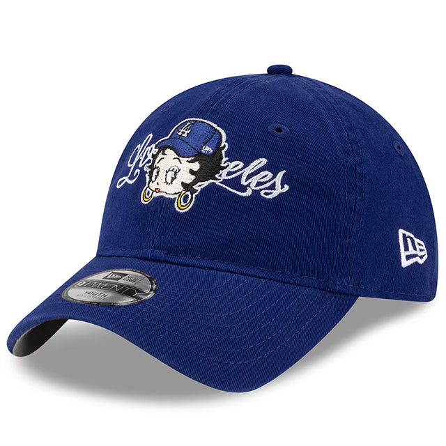 海外取寄 ニューエラ キャップ 子供用 9TWENTY ロサンゼルス ドジャース ベラ ドーニャ YOUTH BETTY BOOP STRAPBACK CAP ROYAL BLUE