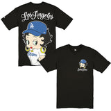 海外取寄 ニューエラ Tシャツ ロサンゼルス ドジャース ベラ ドーニャ BETTY BOOP OVER SIZED T-SHIRT BLACK