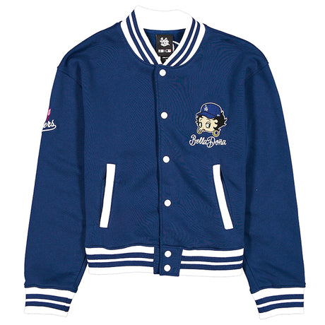 海外取寄 女性用 ニューエラ フリースジャケット ロサンゼルス ドジャース ベラ ドーニャ WOMEN'S BETTY BOOP FULL-SNAP FLEECE JACKET ROYAL BLUE
