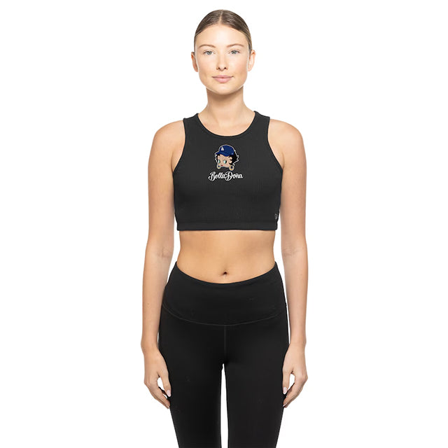 海外取寄 女性用 ニューエラ タンクトップ ロサンゼルス ドジャース ベラ ドーニャ WOMEN'S BETTY BOOP CROPPED RIBBED TANK TOP BLACK