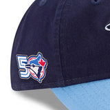 トロント ブルージェイズ50周年記念モデル ニューエラ キャップ 9TWENTY MLB 50th ANNIVERSARY STRAPBACK CAP ALTERNATE-4 NAVY LIGHT BLUE