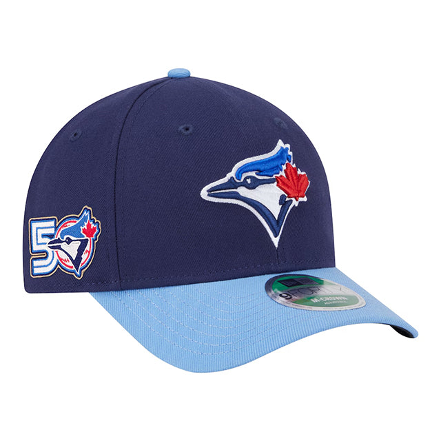 トロント ブルージェイズ50周年記念モデル ニューエラ キャップ 9FORTY M-CROWN MLB 50th ANNIVERSARY SNAPBACK CAP ALTERNATE-4 NAVY LIGHT BLUE
