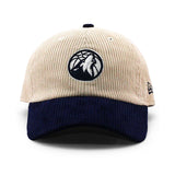 ニューエラ キャップ カジュアルクラシック ミネソタ ティンバーウルブズ NBA CORDUROY CASUAL CLASSIC CAP CREAM