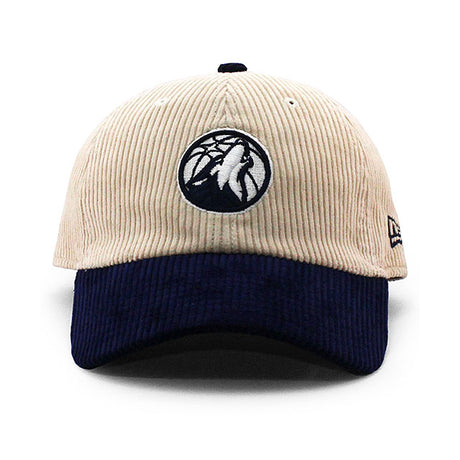 ニューエラ キャップ カジュアルクラシック ミネソタ ティンバーウルブズ NBA CORDUROY CASUAL CLASSIC CAP CREAM